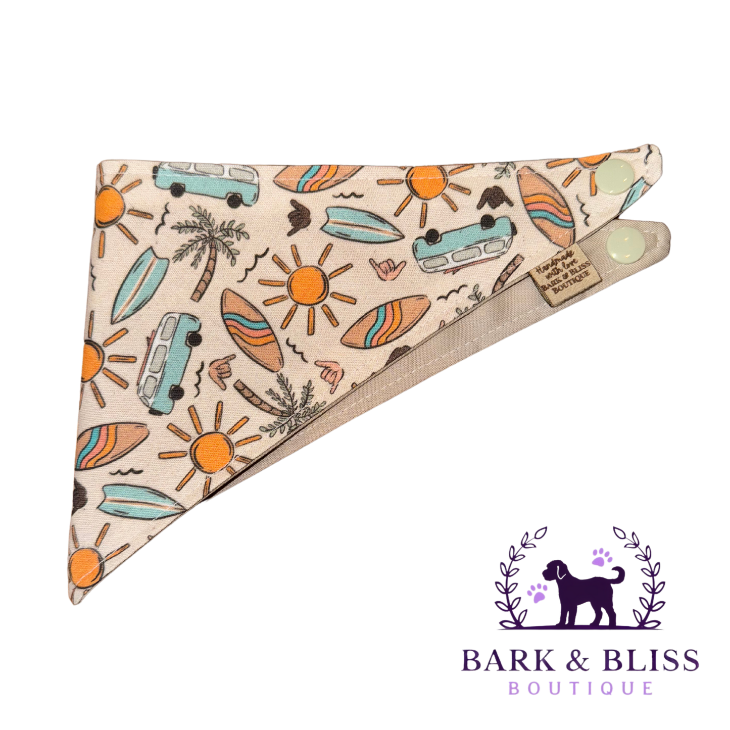 Surfboards and Plamtrees Bandana