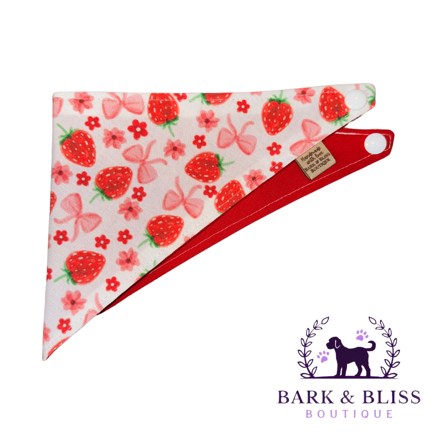 Strawberries and Bows Bandana