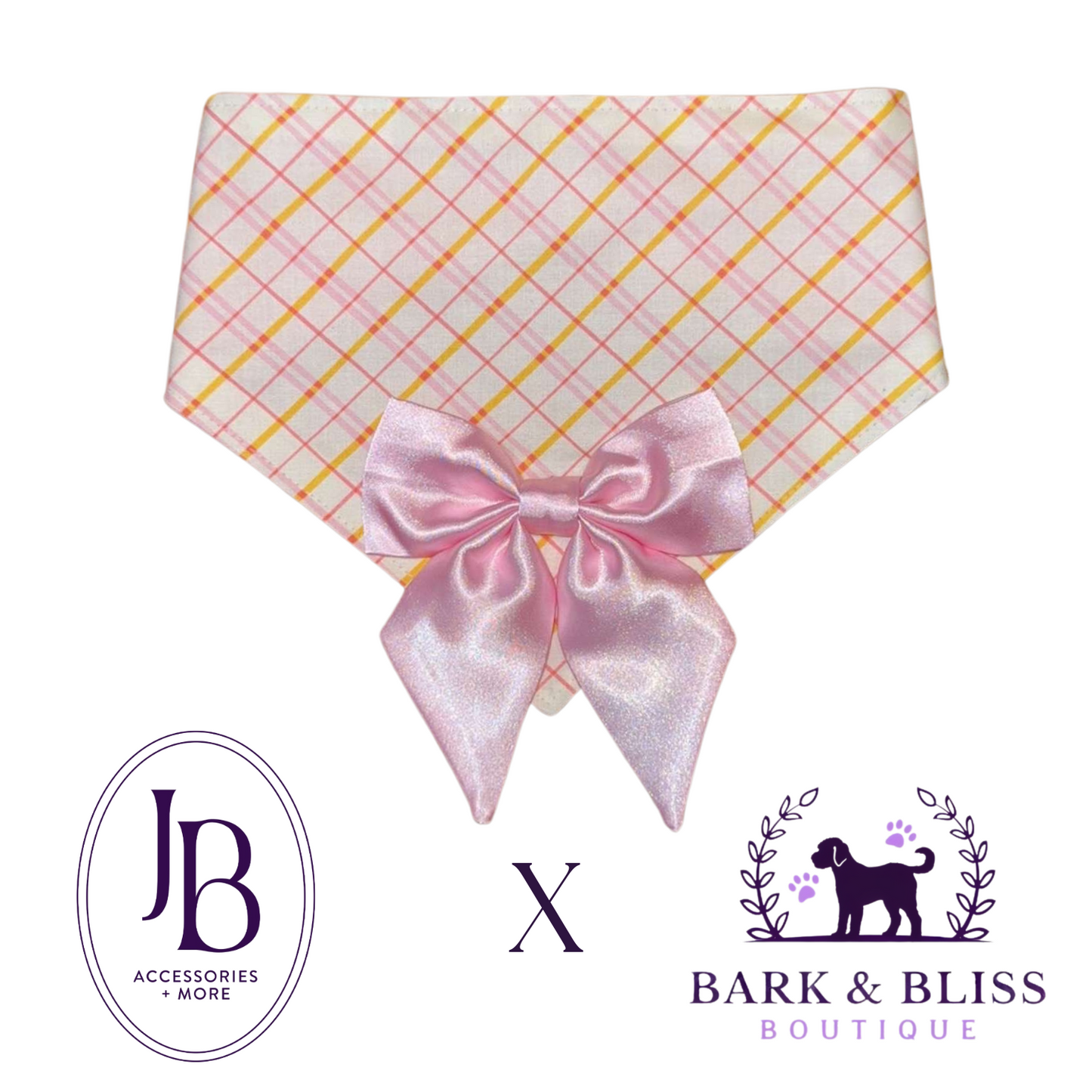 JB X B&B Collab Baby Pink Bandana