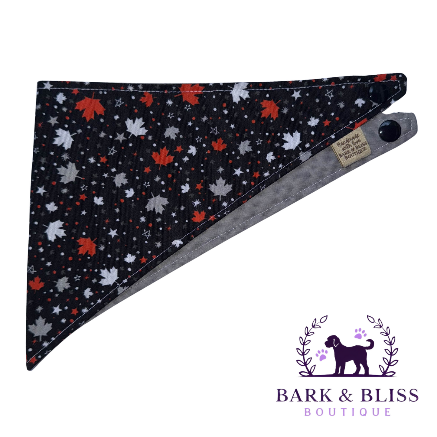 Canada Black Maple Leaves Bandana
