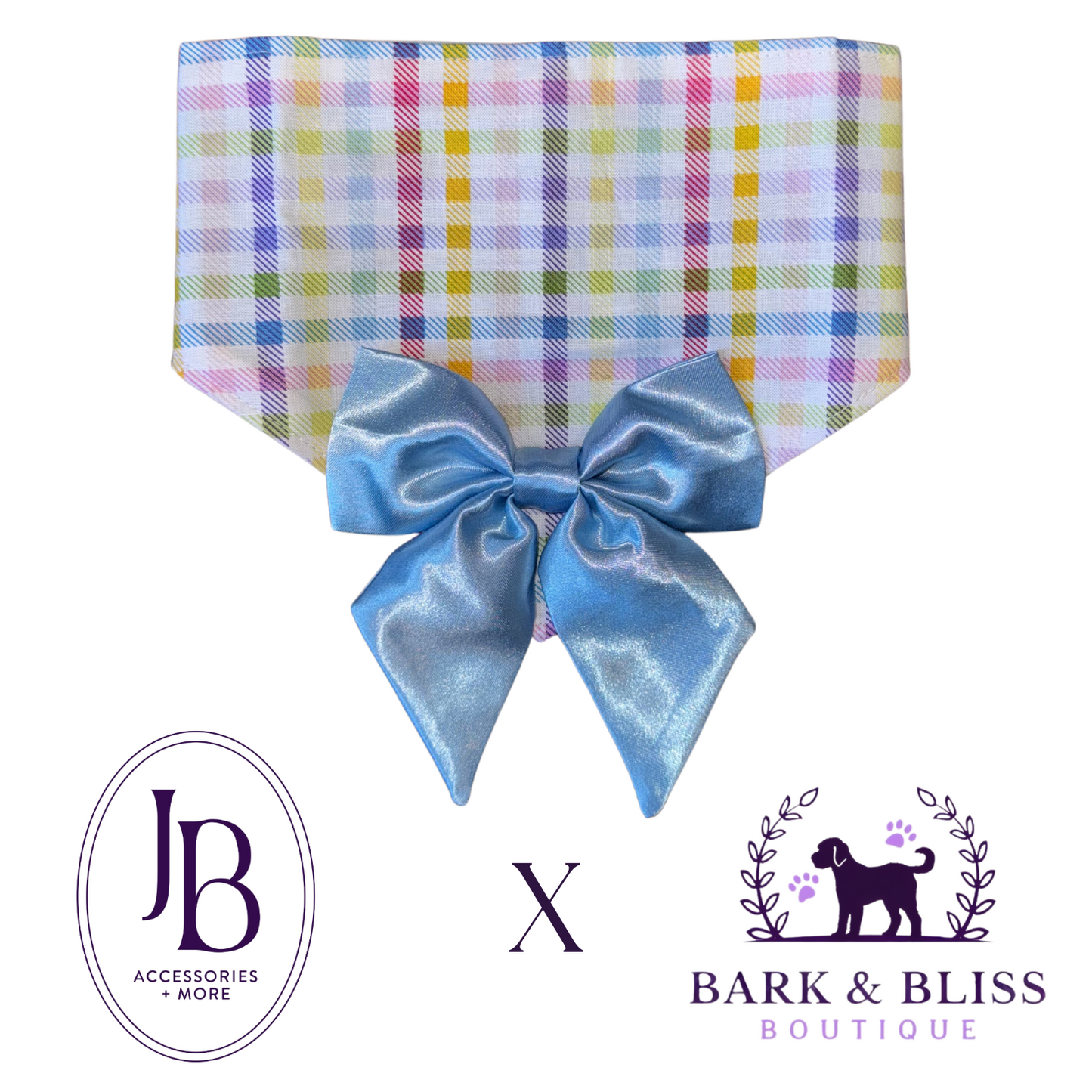 JB X B&B Collab Baby Blue Bandana