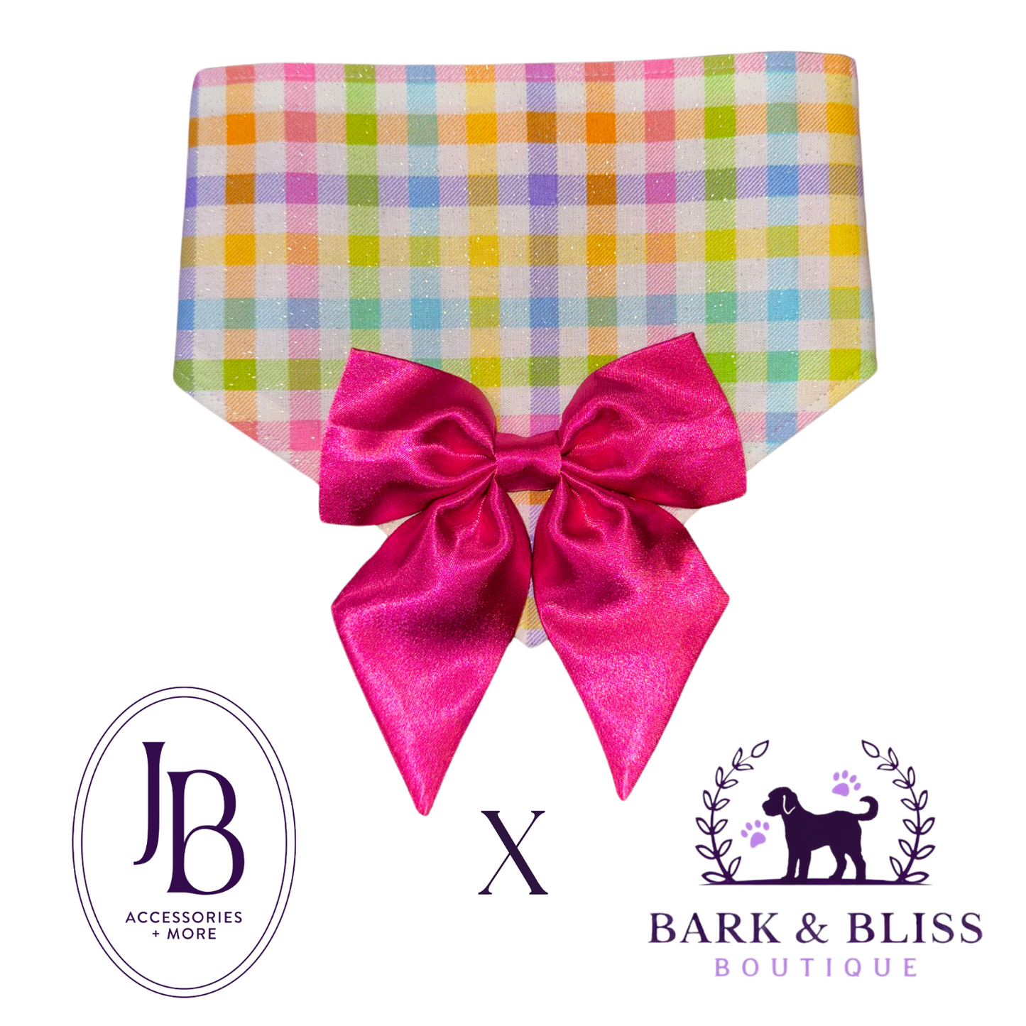 JB X B&B Collab Glitter Tulip Bandana