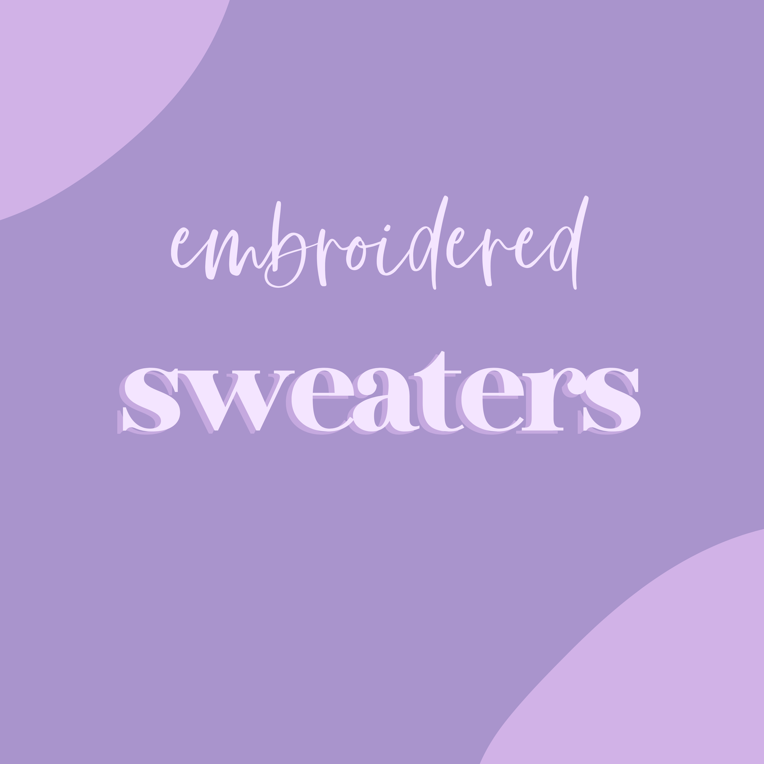 Embroidered Sweaters