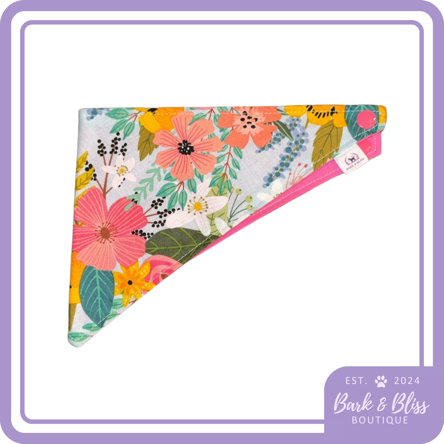 Light Pink Flower Bandana