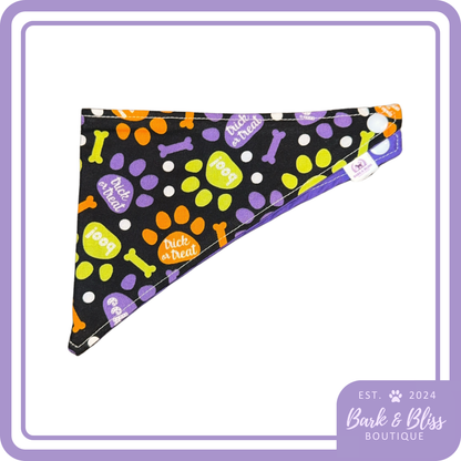 Halloween Pawprint Bandana