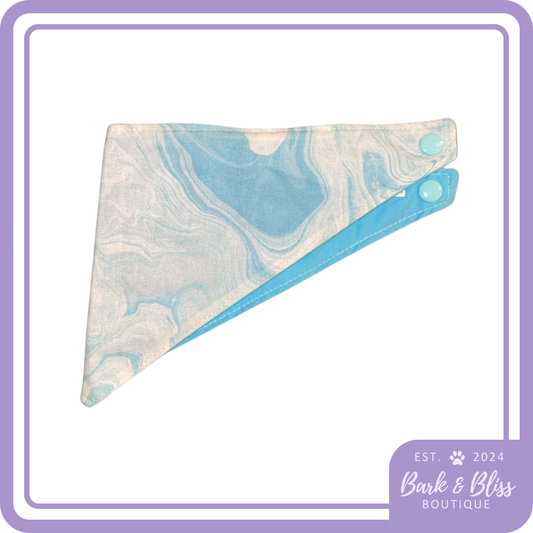 Light Blue Marble Bandana