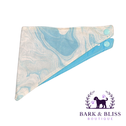 Light Blue Marble Bandana