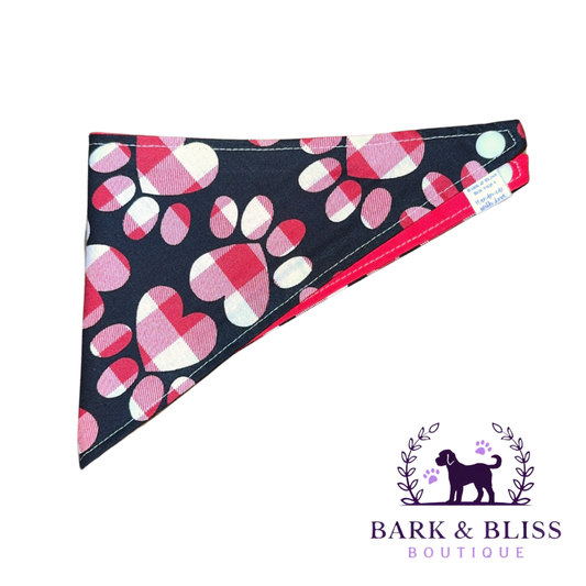 Plaid Pawprints Bandana
