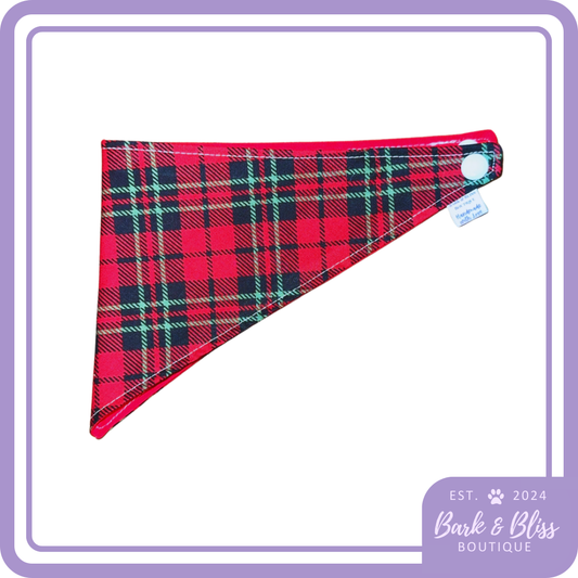 Red Christmas Plaid Bandana
