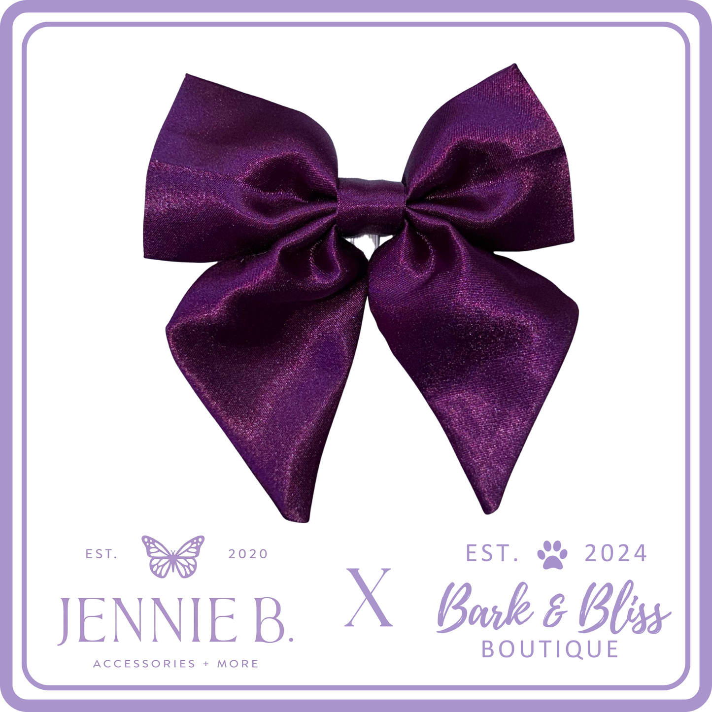 Plum Collar Bow