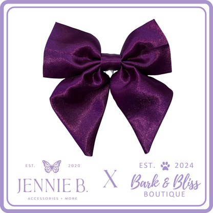 Plum Collar Bow