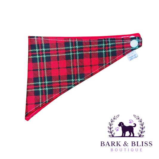 Red Christmas Plaid Bandana