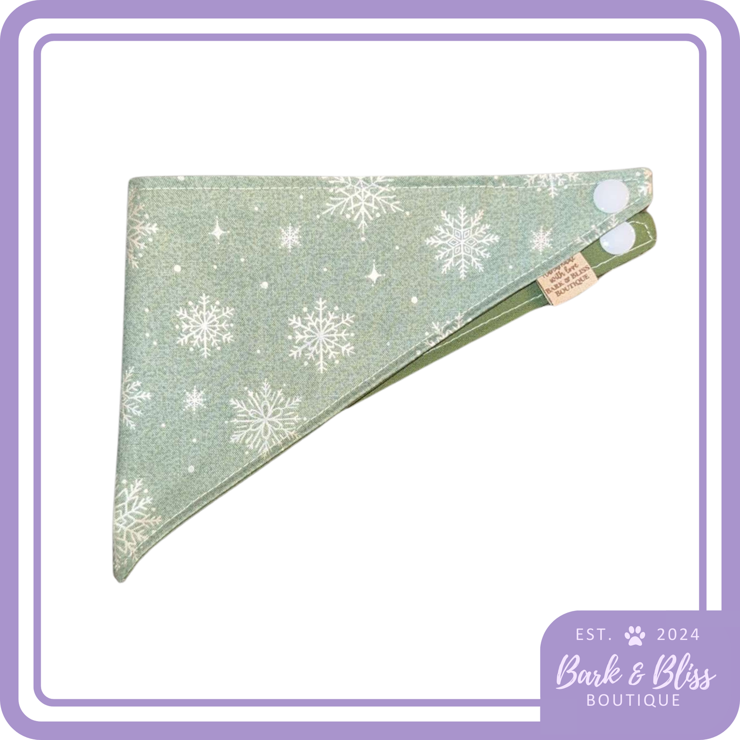 Metallic Snowflake Bandana