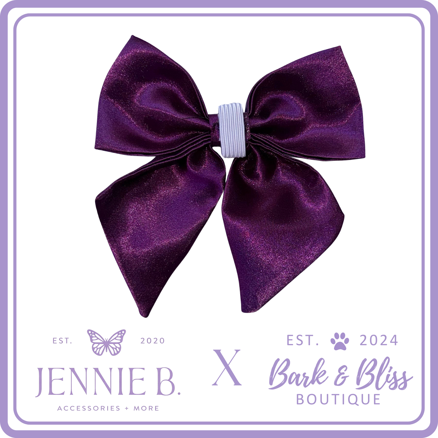 Plum Collar Bow