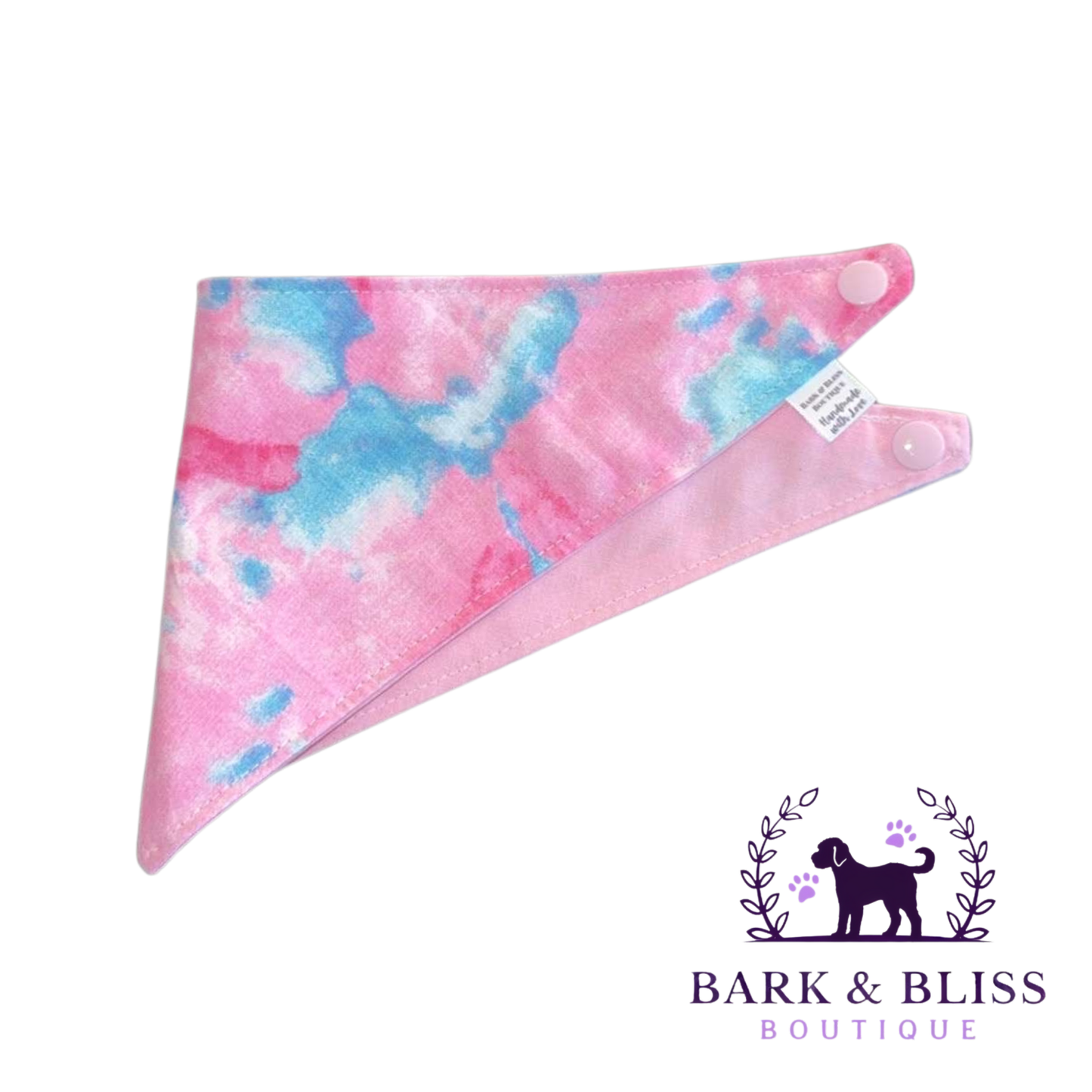 Pink and Blue Tie Dye Bandana