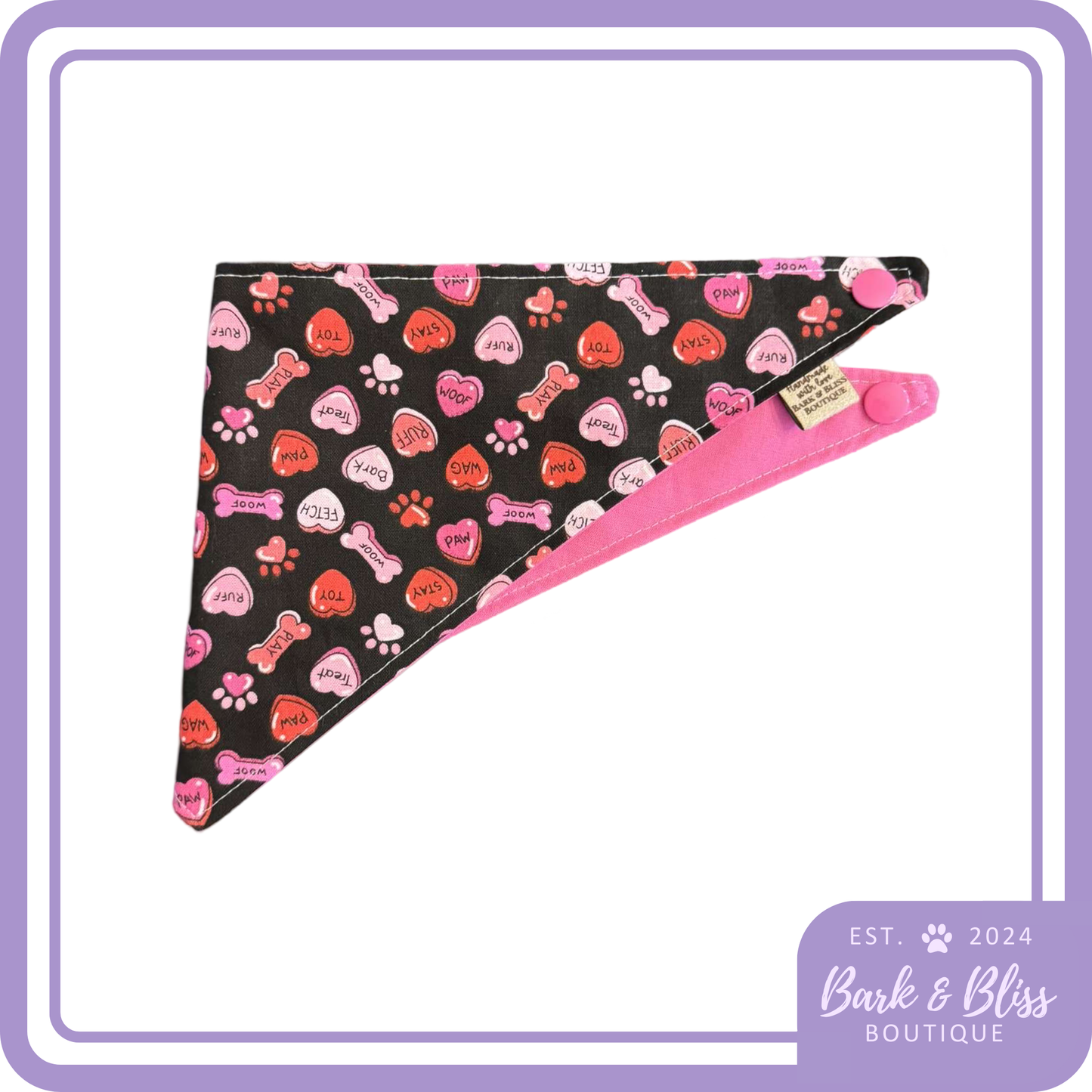 Valentines Candy Hearts Bandana
