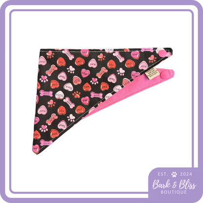 Valentines Candy Hearts Bandana