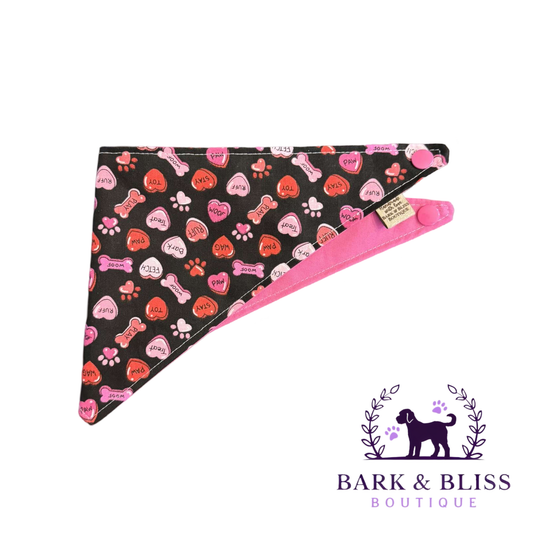 Valentines Candy Hearts Bandana