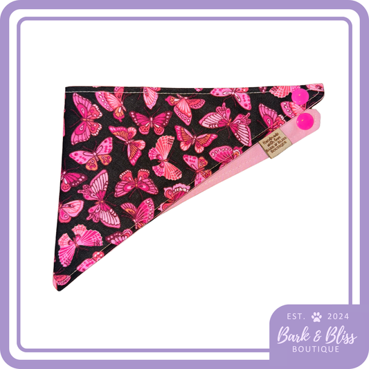 Pink Butterflies Bandana