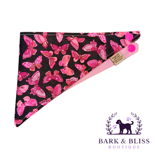 Pink Butterflies Bandana