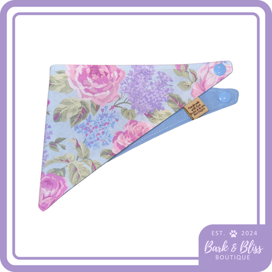 Pale Blue Floral Bandana