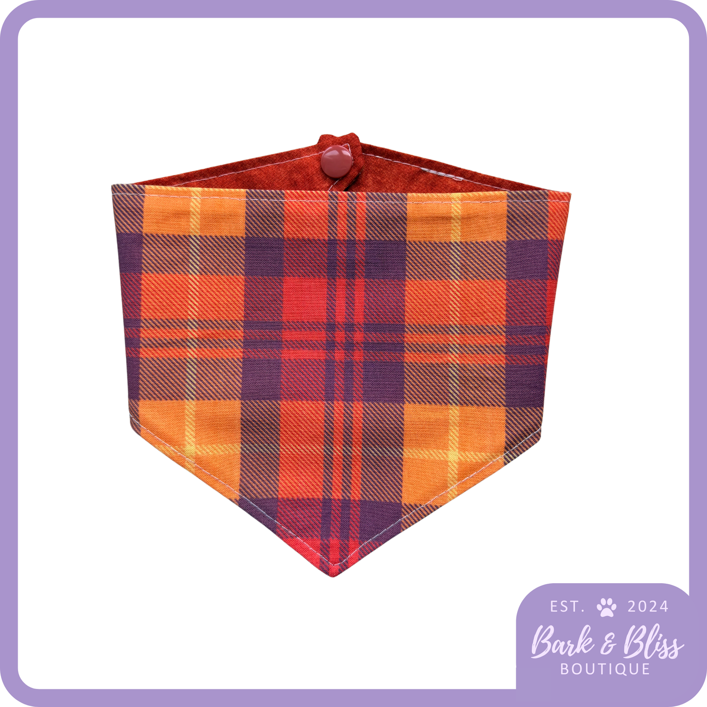 Playful Autumn Plaid Bandana