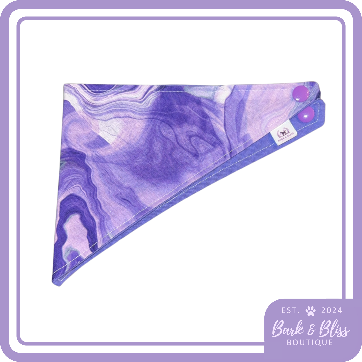 Purple Marble Bandana