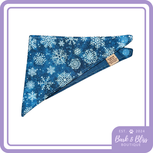 Blue Snowflake Bandana