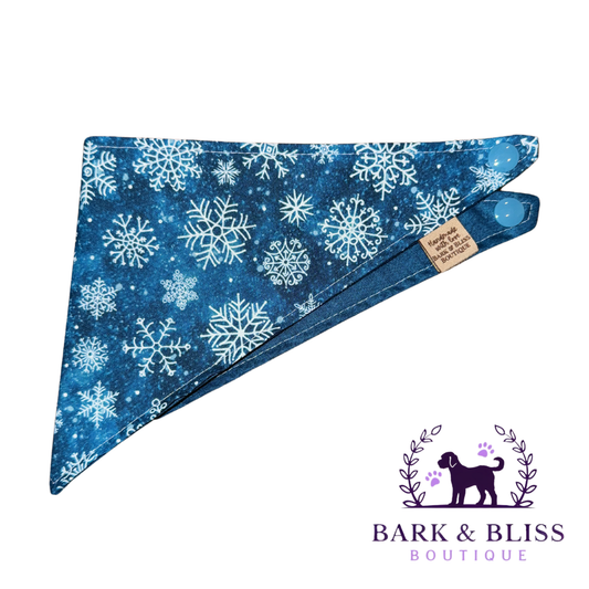 Blue Snowflake Bandana