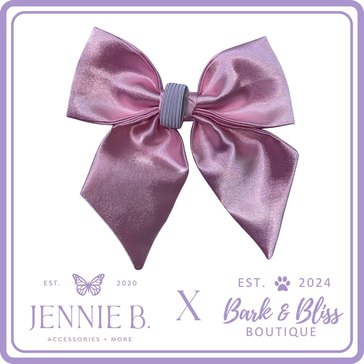 Baby Pink Collar Bow