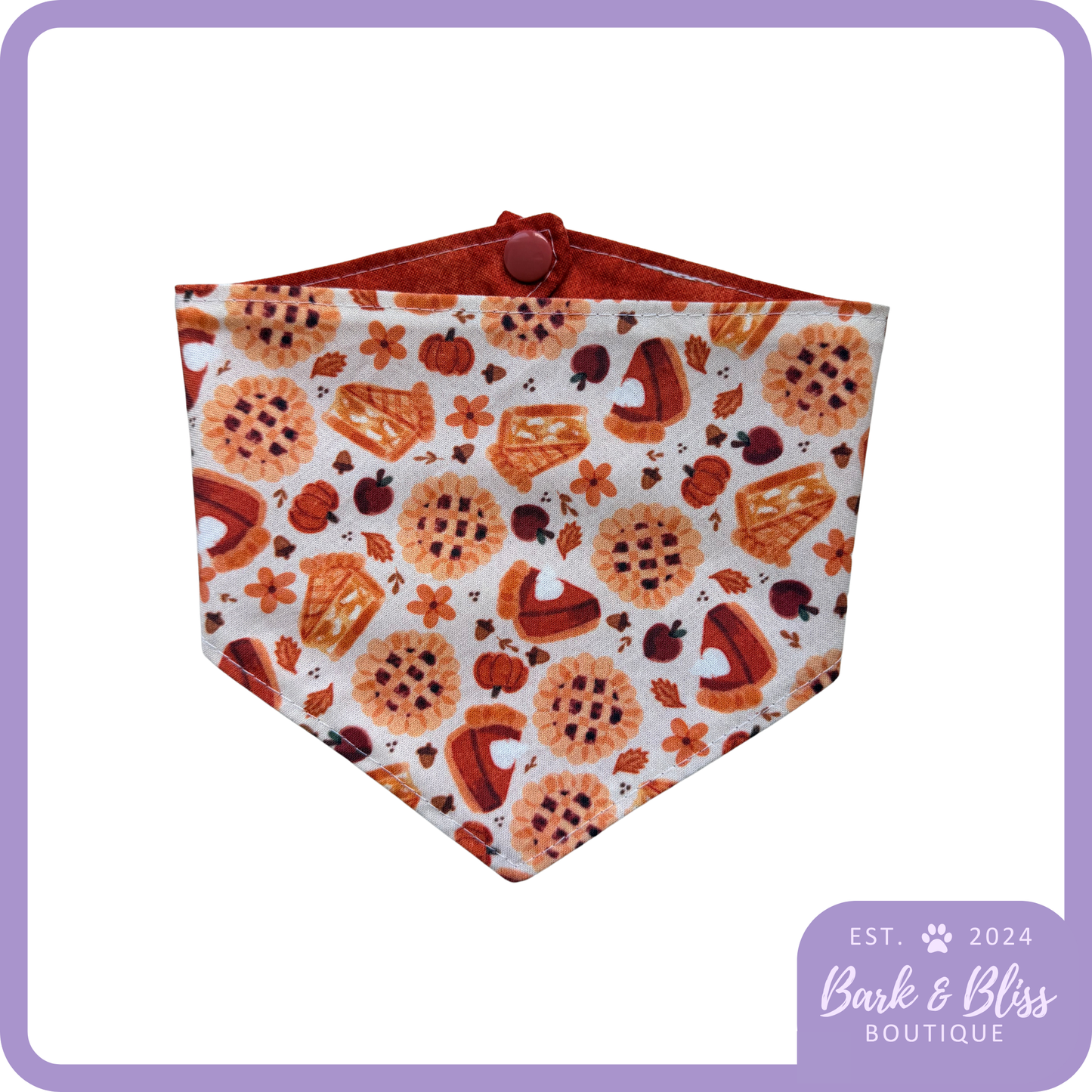 Fall Thanksgiving Pie Bandana