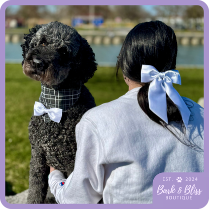 JB X B&B Collab White Bow Tie Bandana