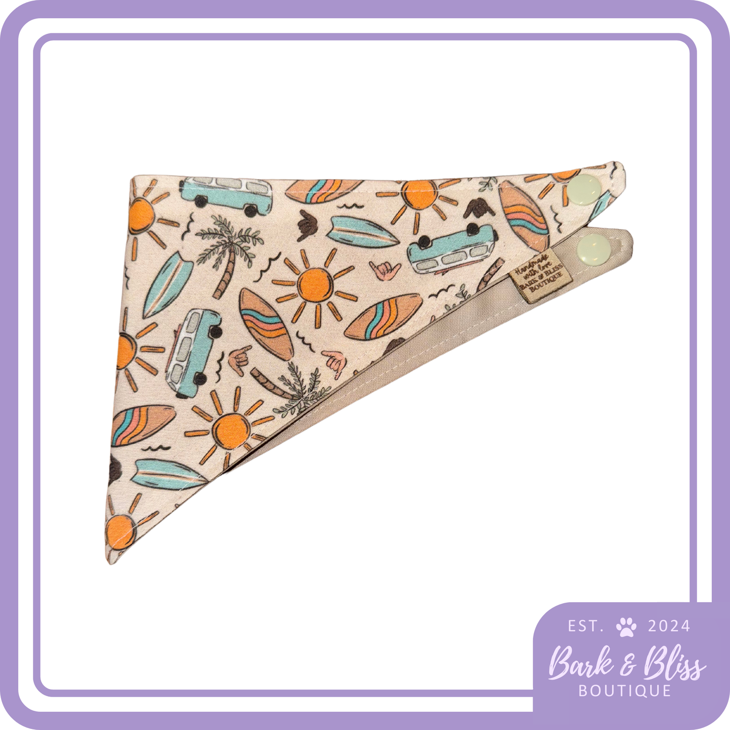 Surfboards and Plamtrees Bandana