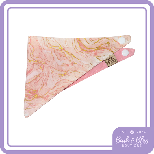 Pink and Gold Swirl Bandana