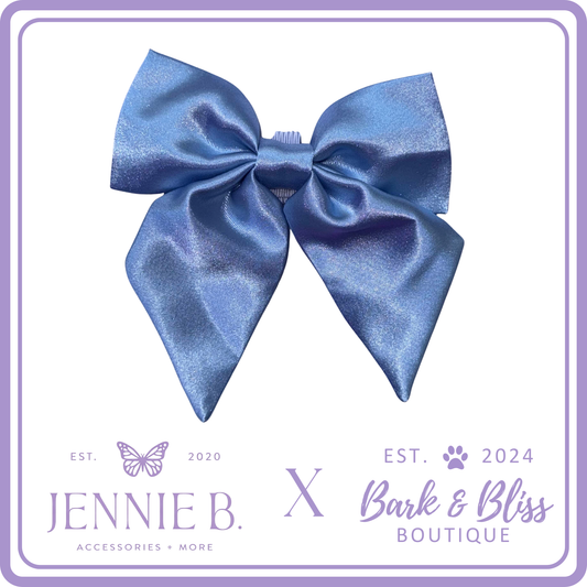 Baby Blue Collar Bow