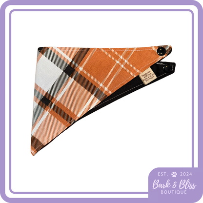 Orange Plaid Bandana
