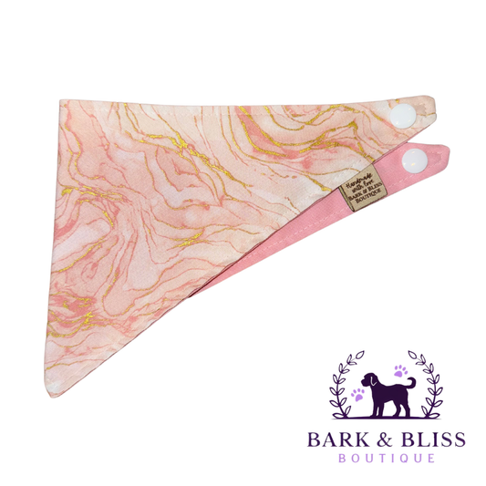Pink and Gold Swirl Bandana