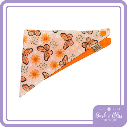 Orange Monarch Butterfly Bandana