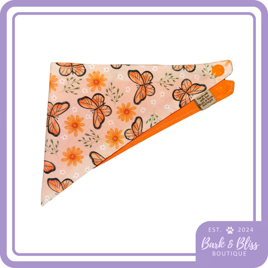 Orange Monarch Butterfly Bandana