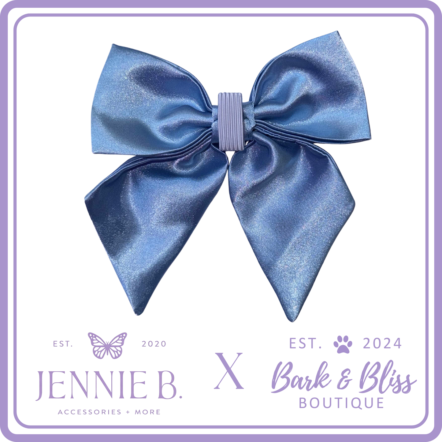 Baby Blue Collar Bow