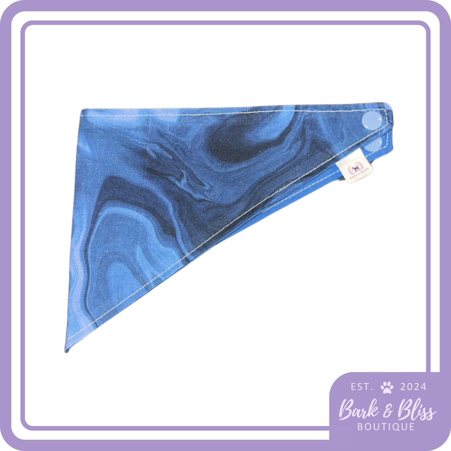 Dark Blue Marble Bandana