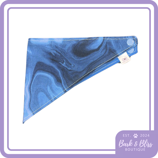 Dark Blue Marble Bandana