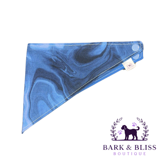 Dark Blue Marble Bandana