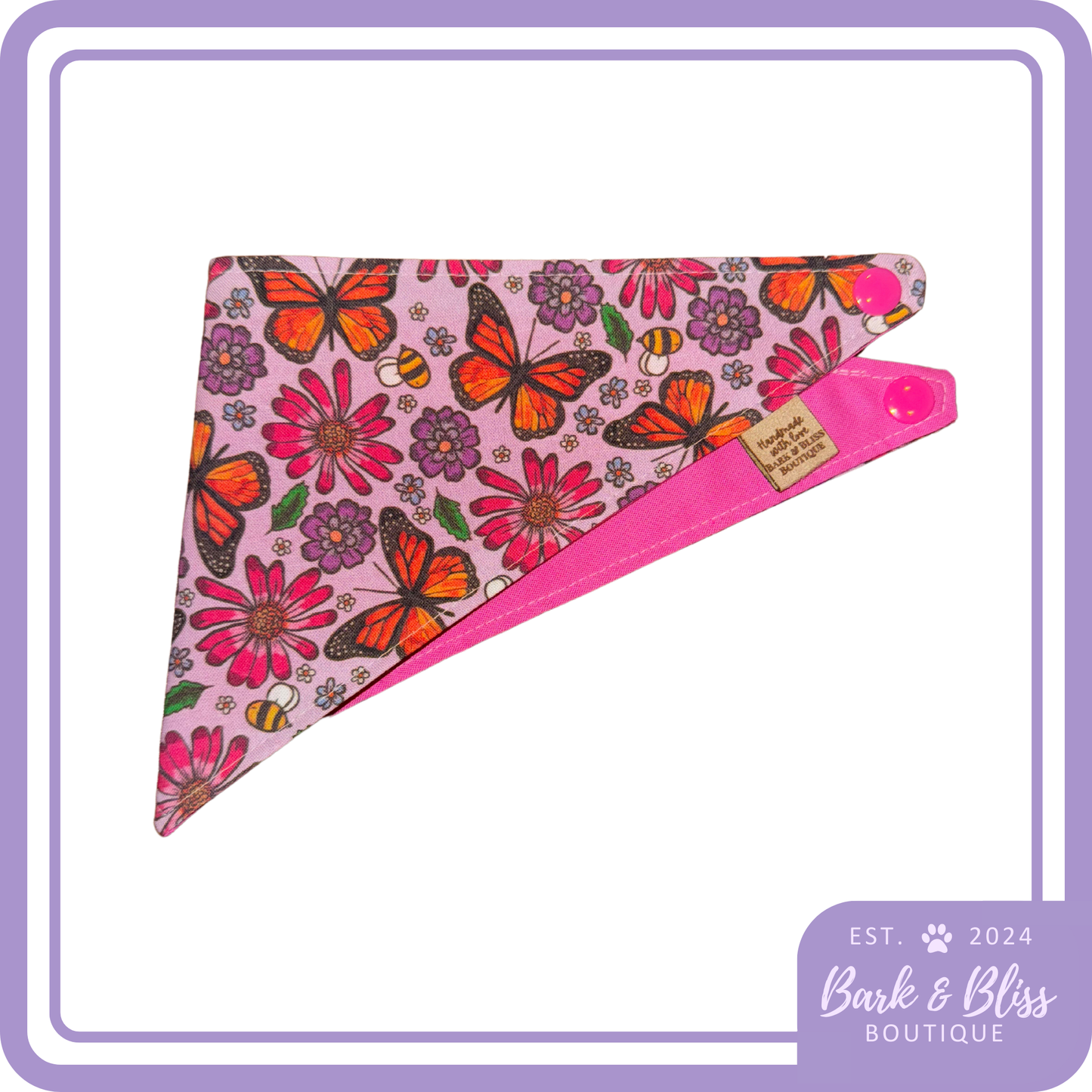 Butterflies and Flowers Bandana
