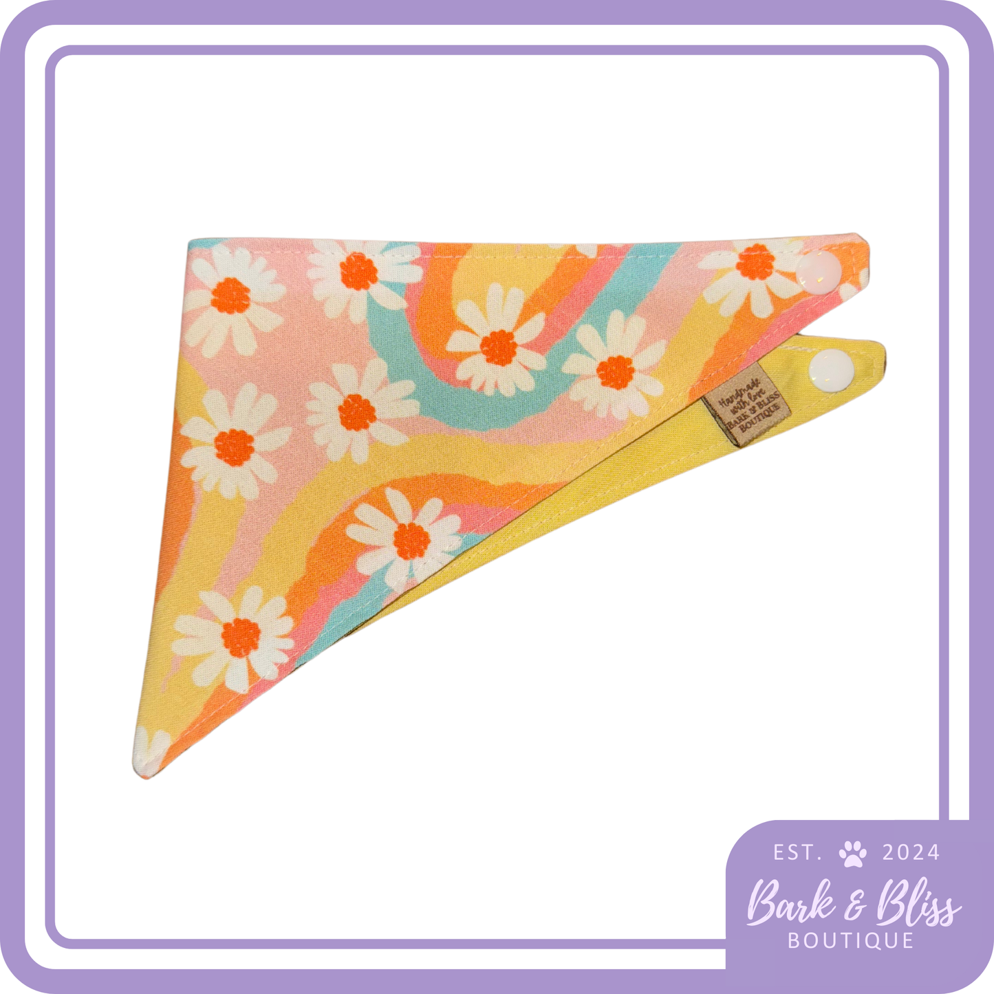 Rainbow Flower Bandana