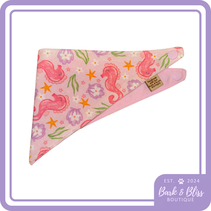 Pink Seahorse Bandana