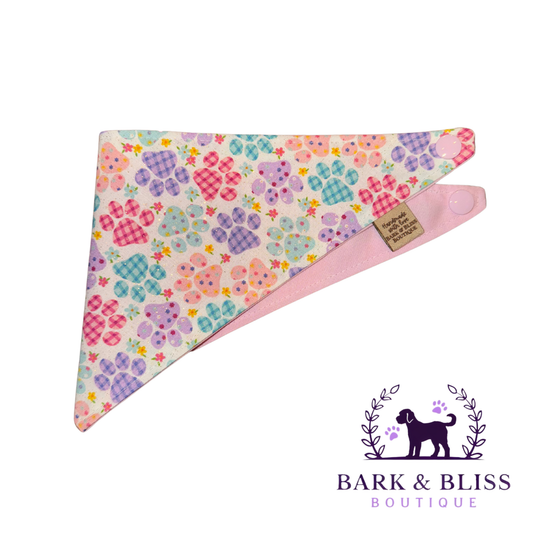 Colourful Pawprint Bandana