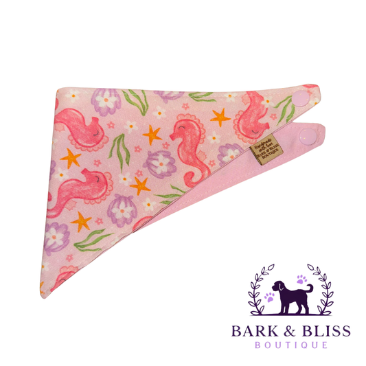 Pink Seahorse Bandana