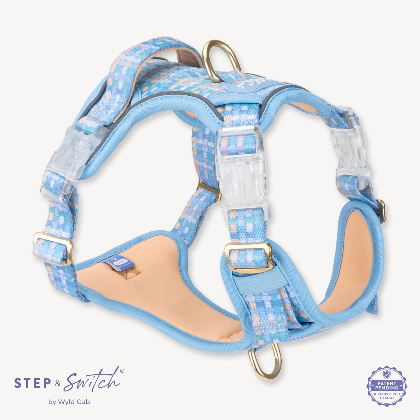 Step & Switch® Dog Harness: Belgravia Macaron