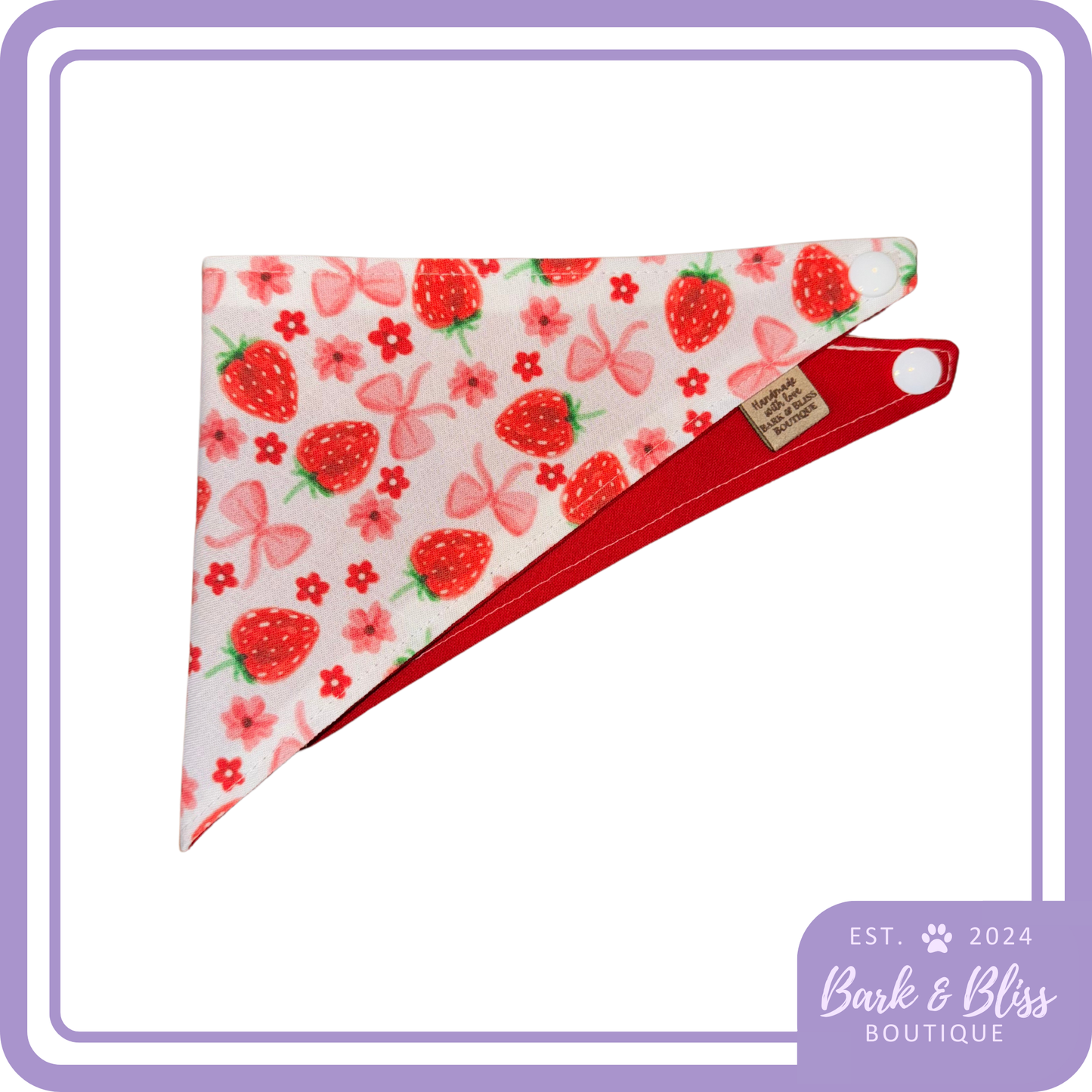 Strawberries and Bows Bandana
